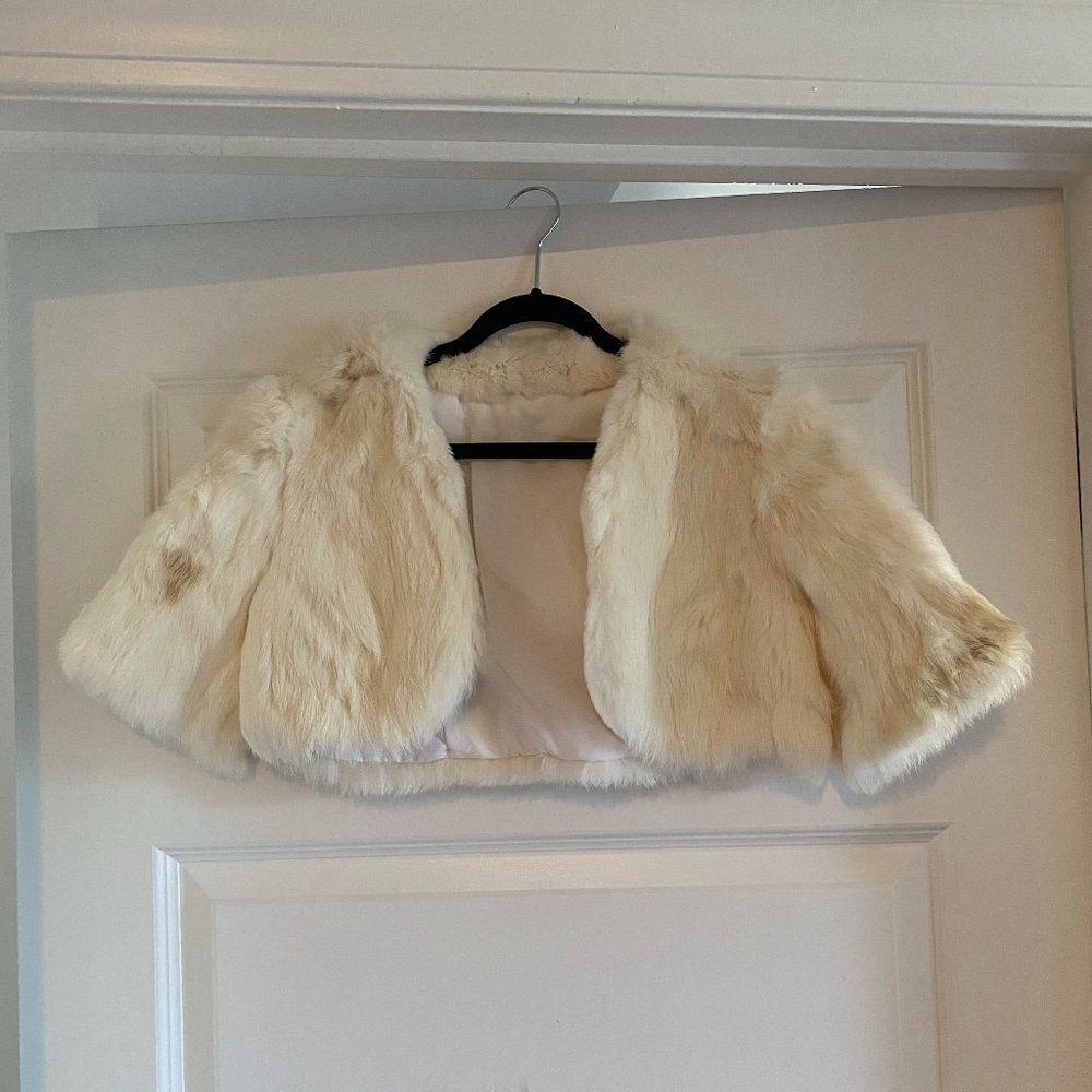 Vintage Genuine Rabbit fur Bolero jacket
